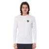 Rip Curl Wettie Logo Long Sleeve Rashguard-White