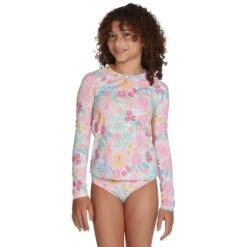 Billabong Brighter Days Girls Long Sleeve Rashguard-4-Multi