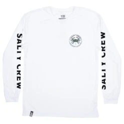 Salty Crew Blue Crabber Long Sleeve Sunshirt-White