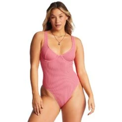 Billabong Summer High One-Piece Swimsuit-Coral Crush