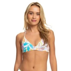 ROXY Retro Revo Reversible Triangle Bikini Top-Snow White Pualani Combo