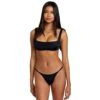 RVCA Solid Square Bralette Bikini Top-Black