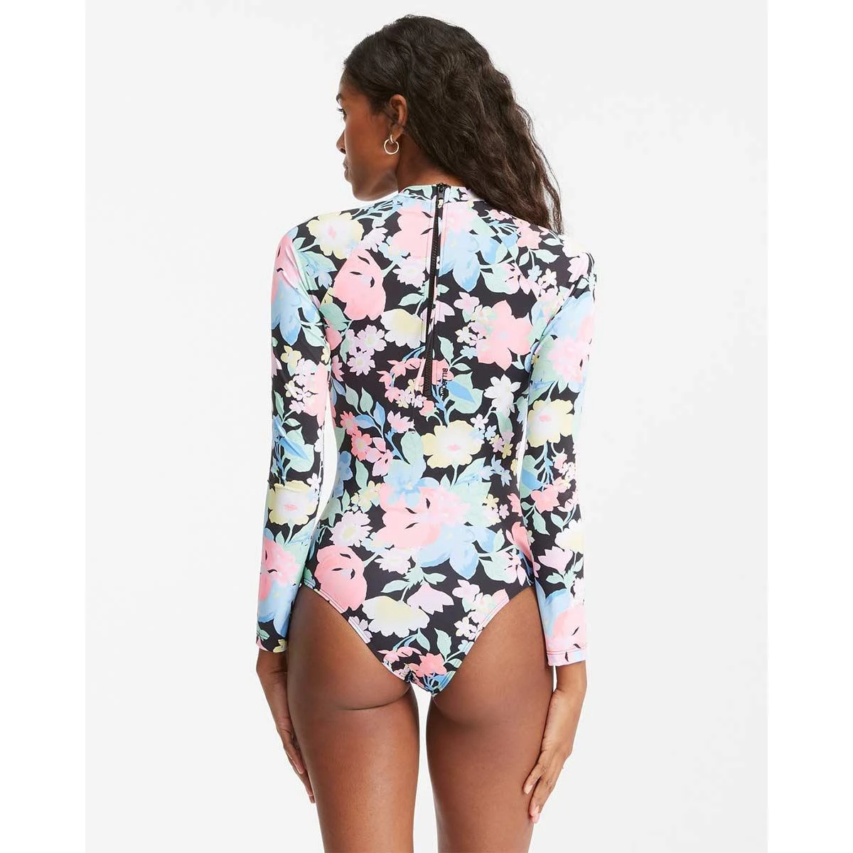 Billabong Feelin Tropical Mock Neck Long Sleeve Swimsuit-Multi - Image 2