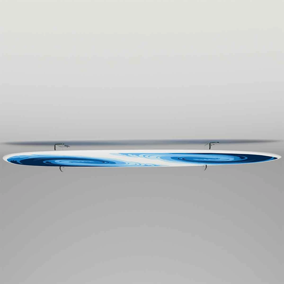 Horizontal Flush Mount Acrylic Surfboard Wall Rack, Clear - Image 2